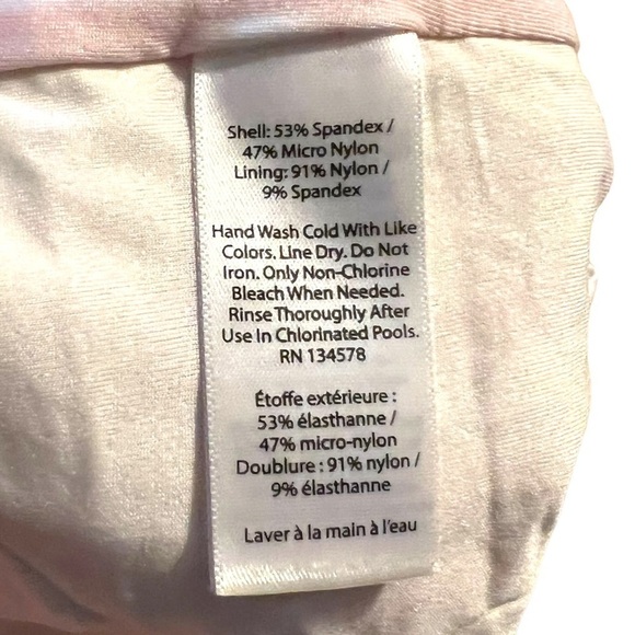 Vineyard Vines Pink Painted Gingham Tankini Top Blue Embroidered Whales Size M - Picture 4 of 7